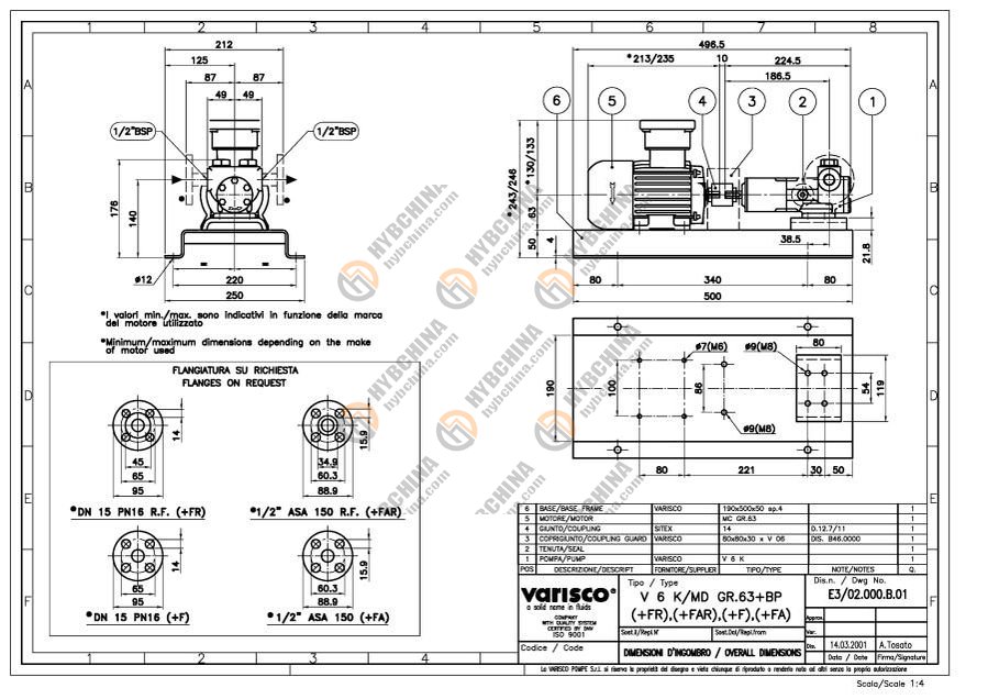 BUDOWA POMPY VARISCO V6K-MD_GR63+BP